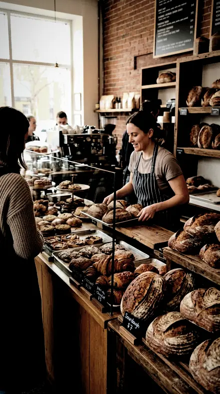 Graded with Subjects Library: Beam Edge on The counter, the goods, the person behind them